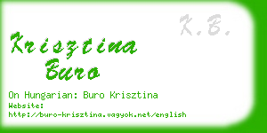 krisztina buro business card